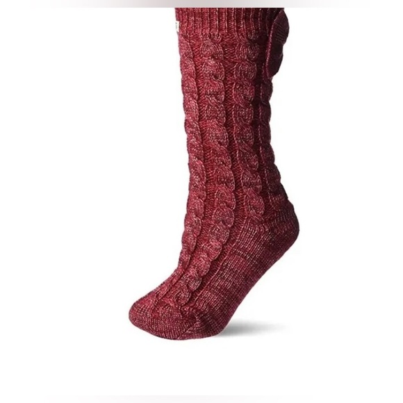 UGG Laila Bow Fleece Lined Socks in Kiss/ Silver - Picture 3 of 12